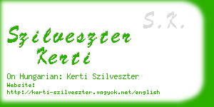 szilveszter kerti business card